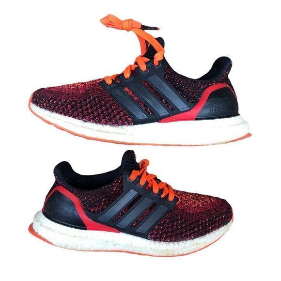 RARE 2016 Adidas UltraBoost 2.0 Black Solar Red Size 4.5 - Picture 8 of 16